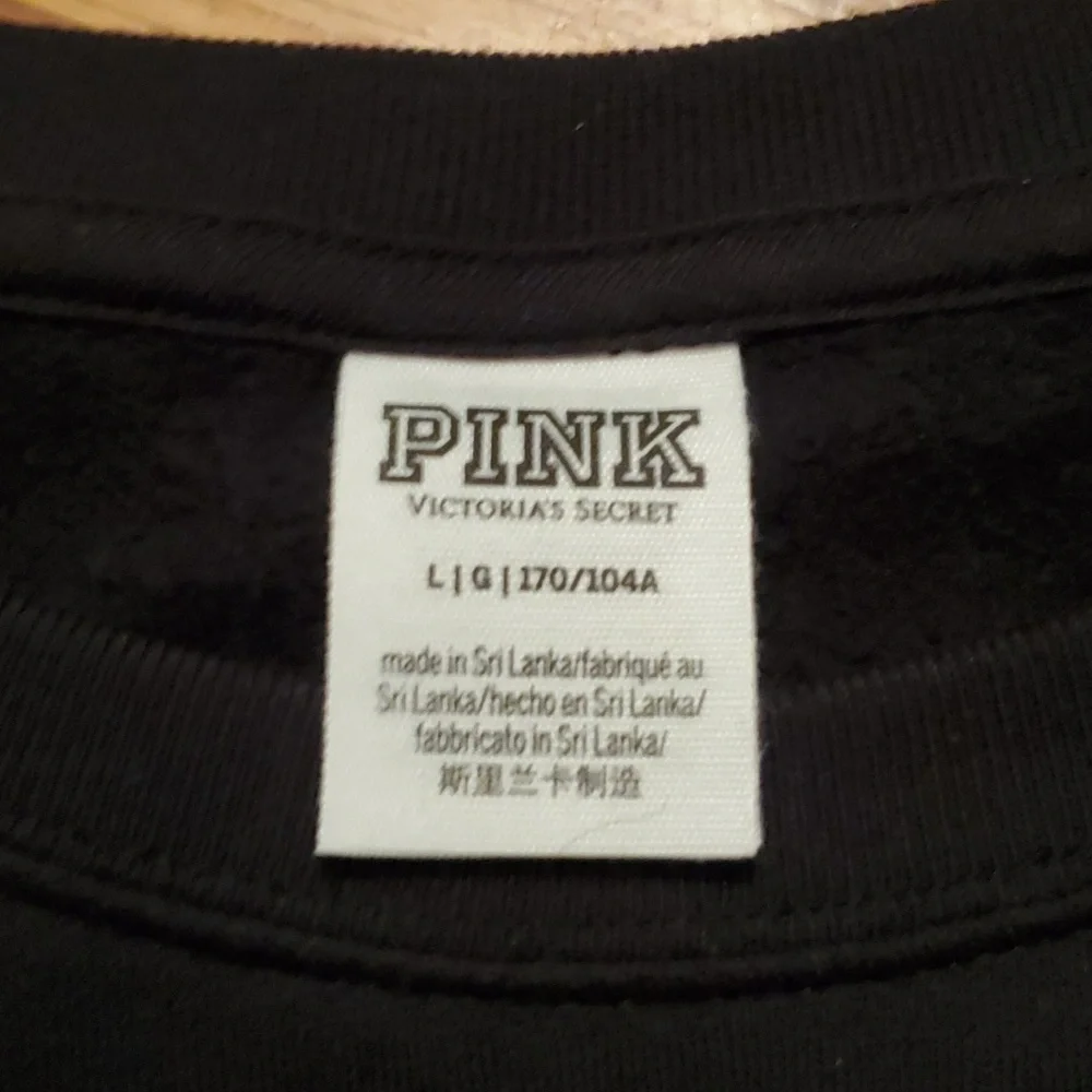 PINK Everyday Lounge Campus Crew Sweatshirt black large - Picture 2 of 4